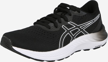 Chaussure de course ASICS en noir : devant