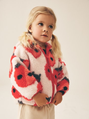 Next Fleece jas in Wit: voorkant
