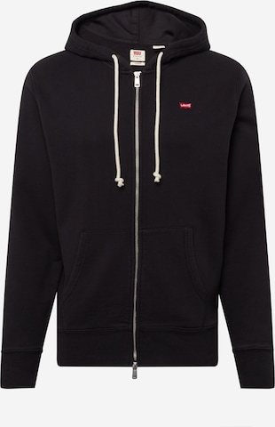 LEVI'S ® Sweat jacket 'New Original Zip Up' in Black: front