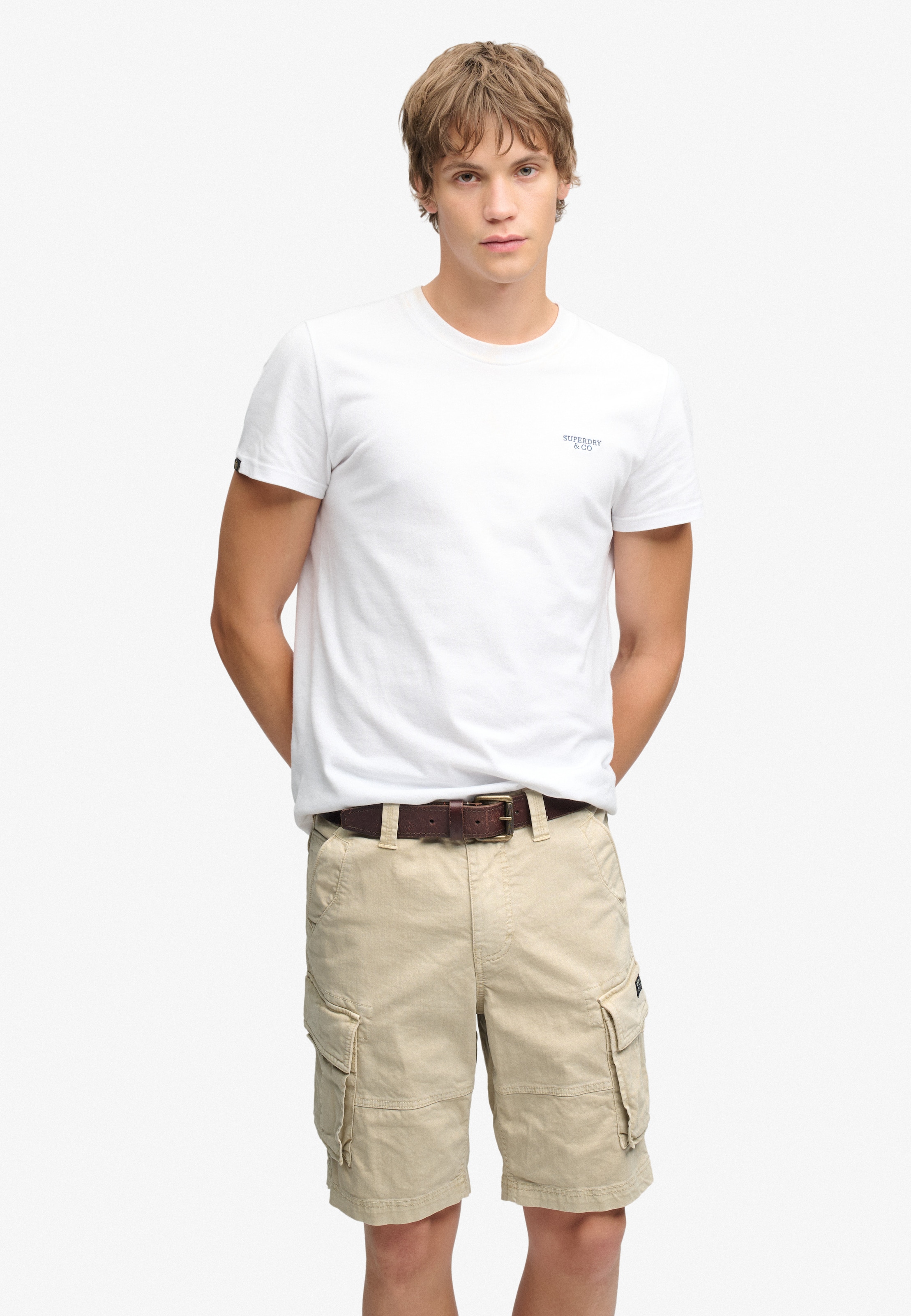 Superdry & Co Loose fit Cargo Pants 'Core' in Beige