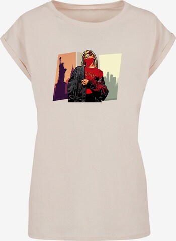 Merchcode Shirt 'Grand Red Girl' in Beige: voorkant