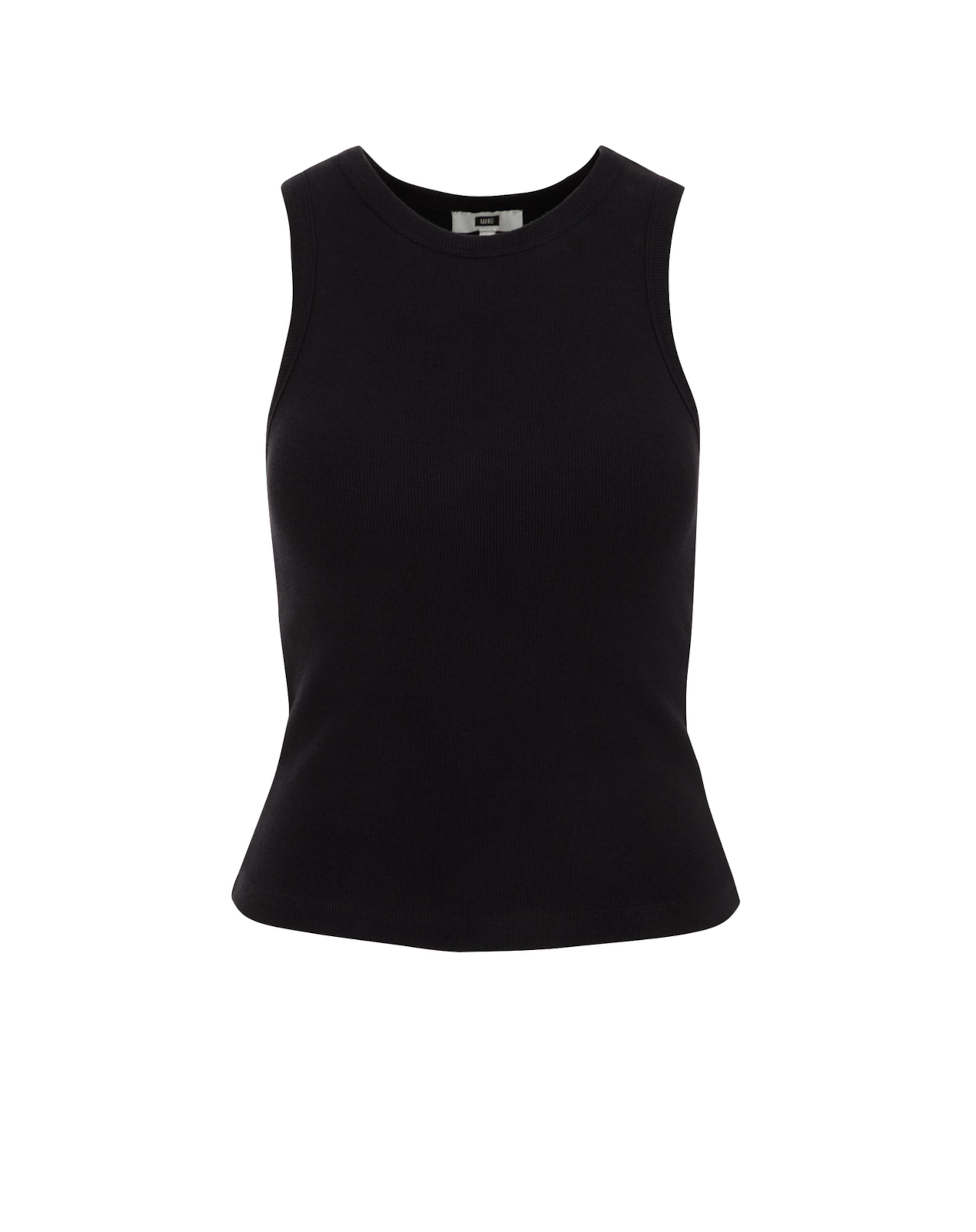 Top de la WE Fashion pe negru: față