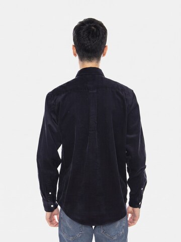 Carhartt WIP Comfort Fit Skjorte 'L/S Madison Cord Shirt Dark Navy / Dark Navy -- Men's Dark Blue Shirt' i blå
