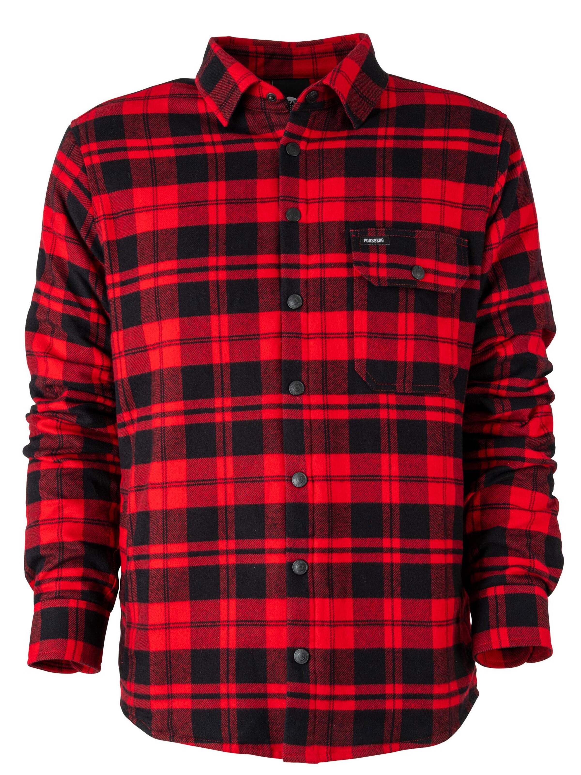 FORSBERG Regular fit Button Up Shirt in Red
