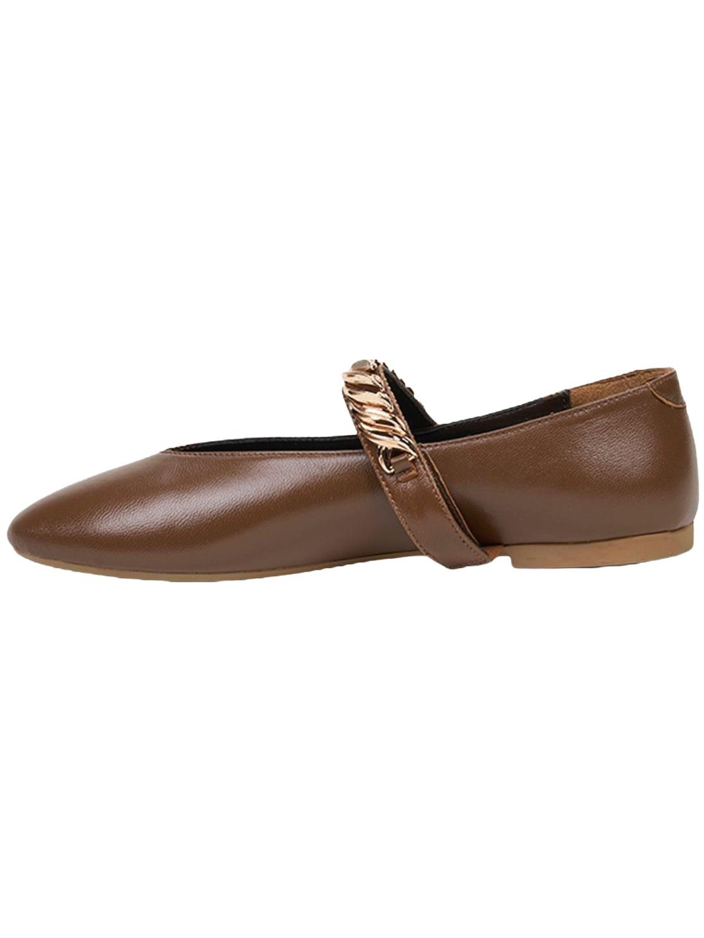 Desa Ballet Flats 'Ballerinas' in Brown: front