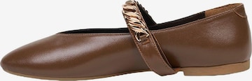 Desa Ballet Flats 'Ballerinas' in Brown: front