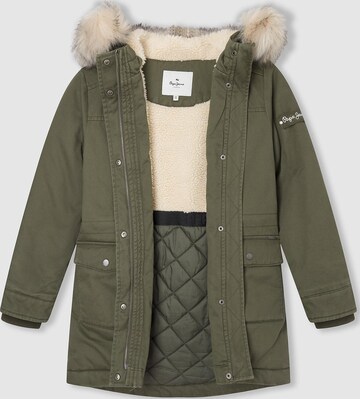 Pepe Jeans Winter Jacket 'Alisa' in Green