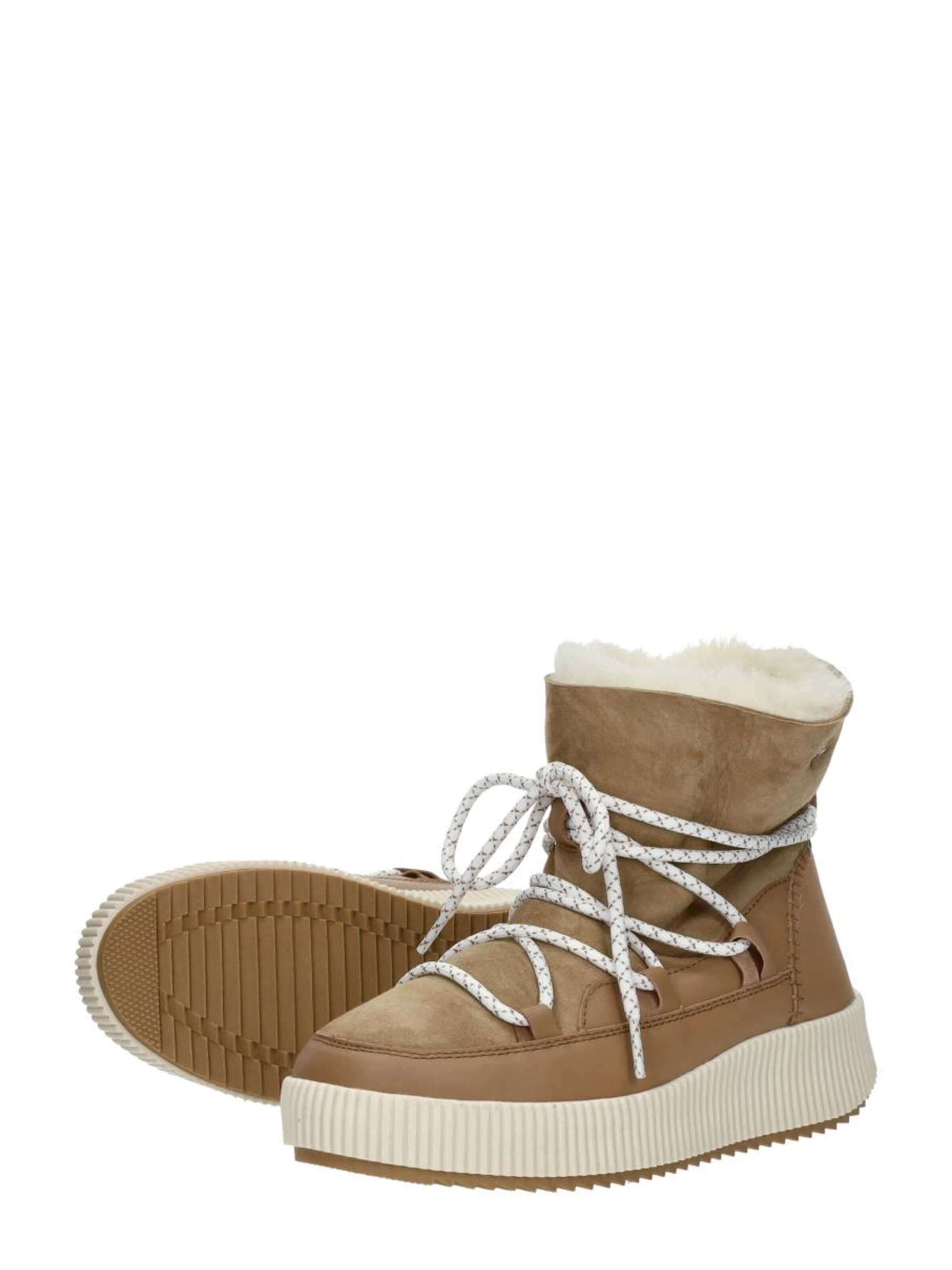 Palpa Boots 'Enkellaarsjes Plat' in Beige