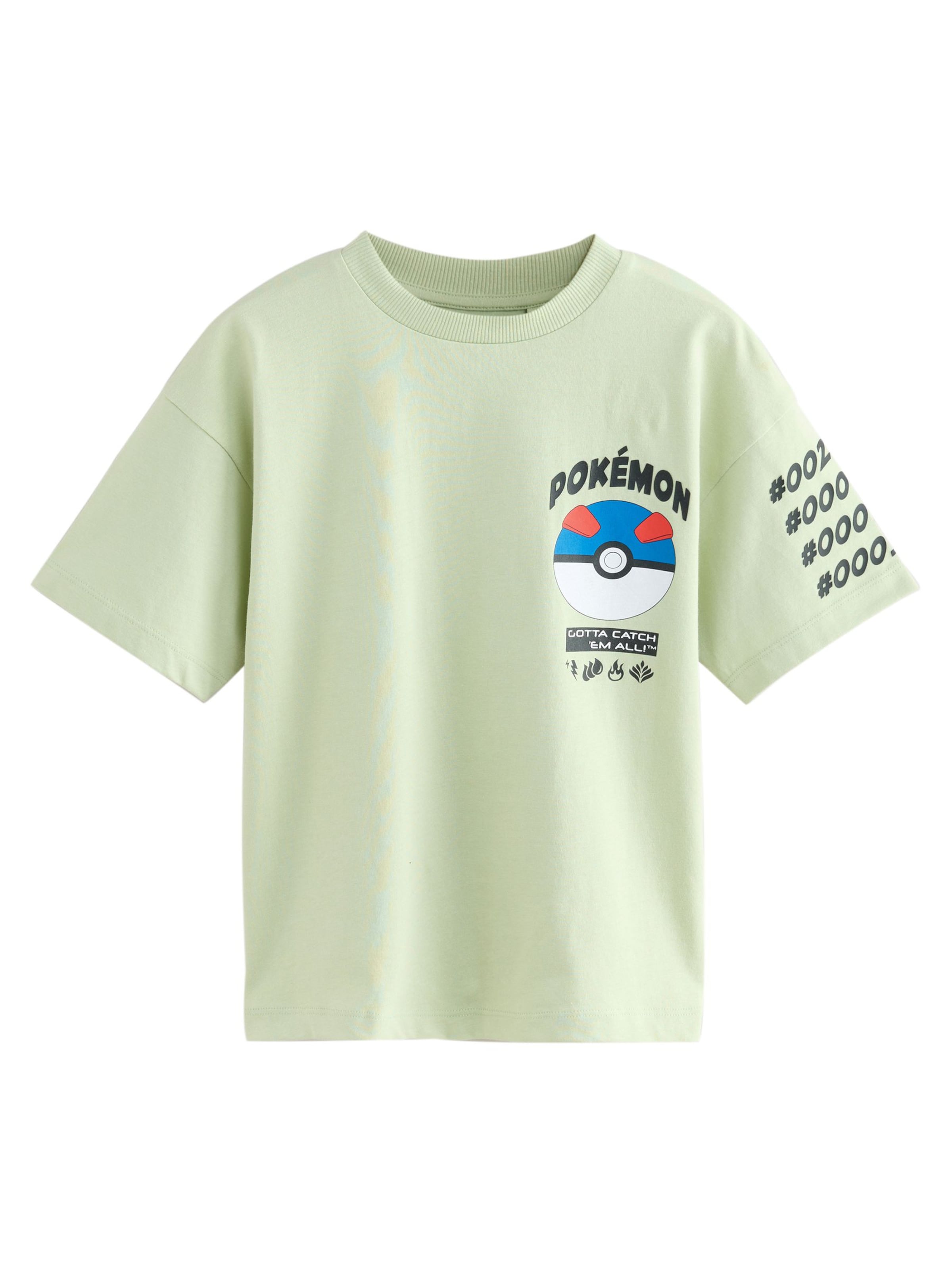 Next - Camisola 'Pokémon' em verde: frente