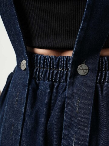 Metamorphoza Wide leg Tuinbroek jeans in Blauw