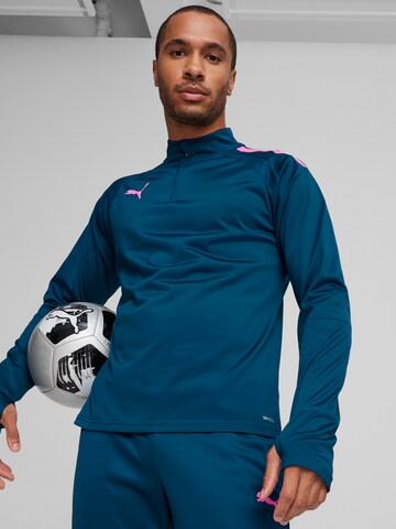 PUMA Sports sweatshirt 'TeamLiga' in Blue: front
