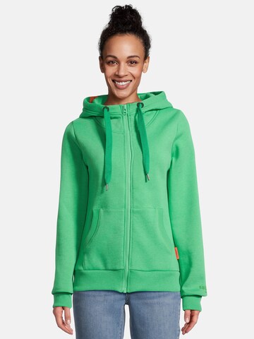 salzhaut Sweatvest 'SÖÖTE' in Groen: voorkant