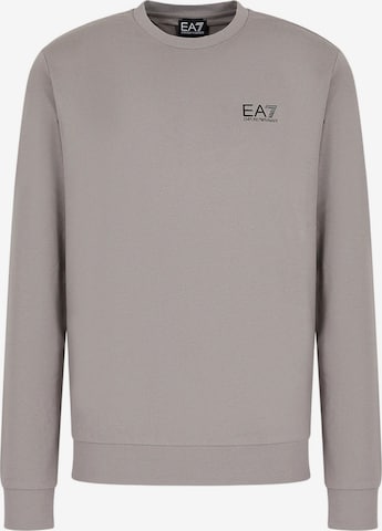 EA7 Emporio Armani Zip-Up Hoodie in Grey: front