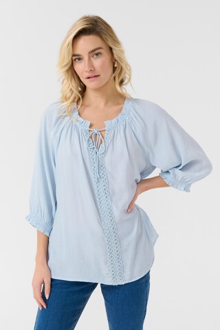 Chemisier 'Nana' Cream en bleu : devant