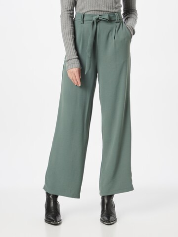 ABOUT YOU Wide leg Bandplooibroek 'Liane' in Groen: voorkant