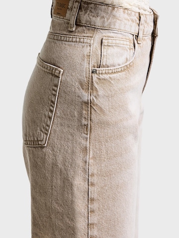 IT'S BASIC Regular Jeans 'EMMA STRAIGHT MID RISE JEANS' in Beige