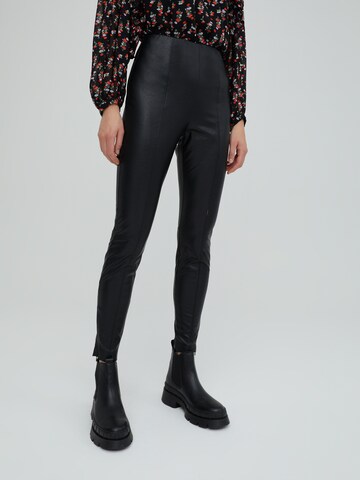 EDITED Skinny Leggings 'Teresa' in Zwart: voorkant