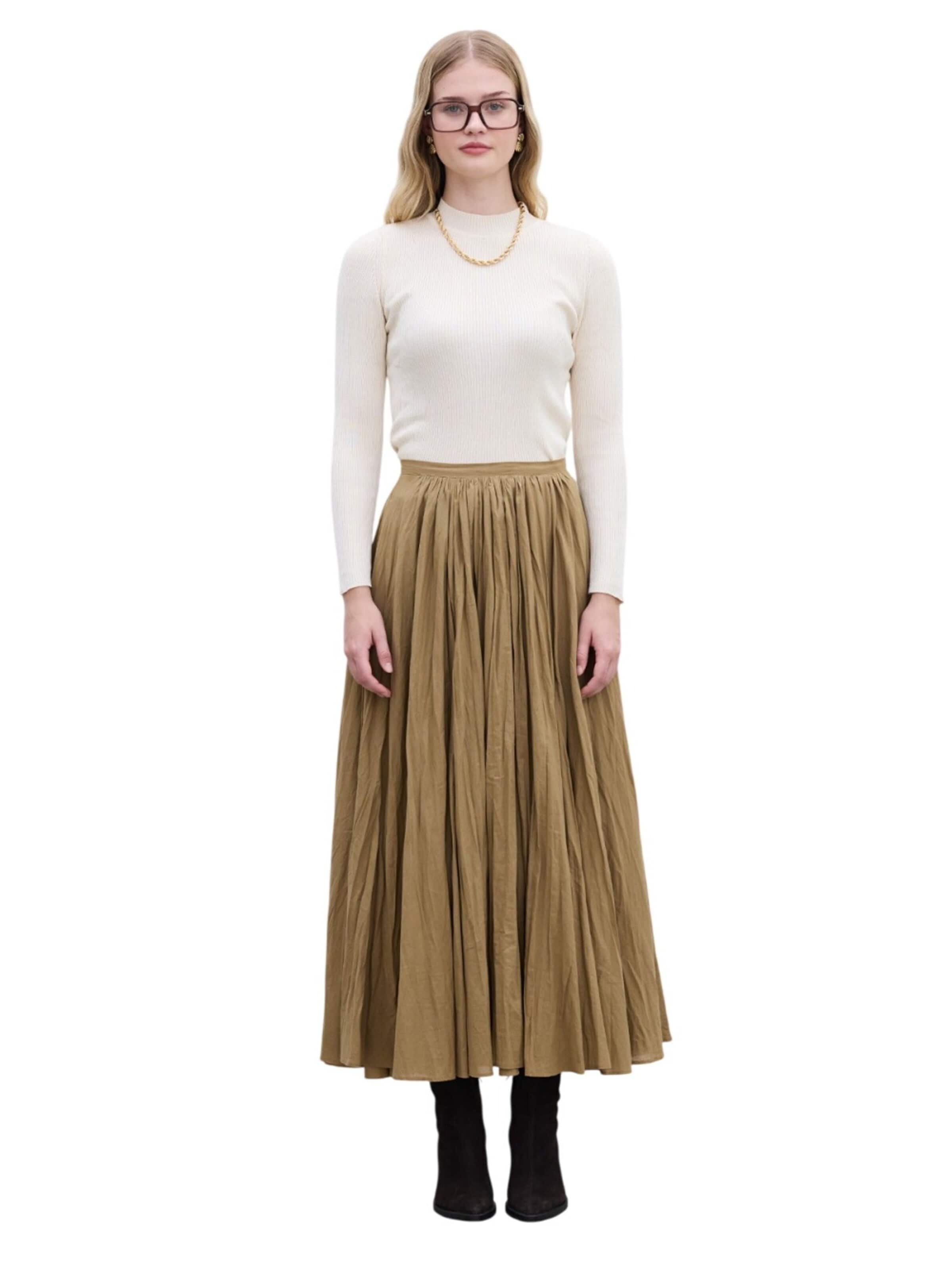 MANUKA Skirt in Brown: front