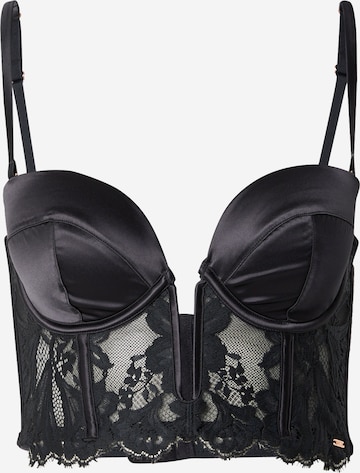 HunkemöllerBustier Grudnjak 'Grace' - crna boja: prednji dio