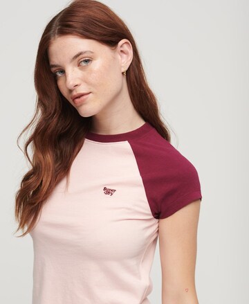 Superdry T-Shirt 'Essential' in Pink