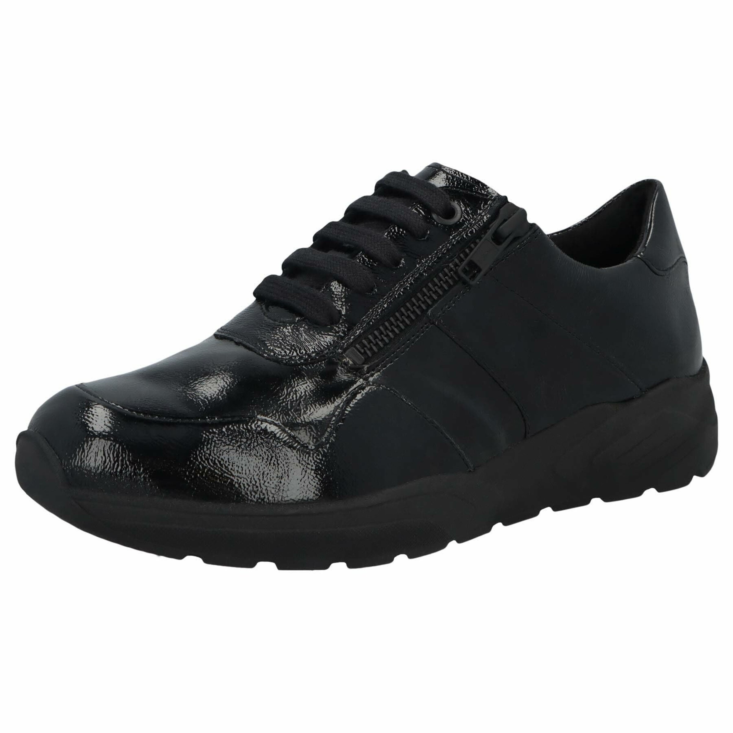 SOLIDUS Platform trainers in Black: front