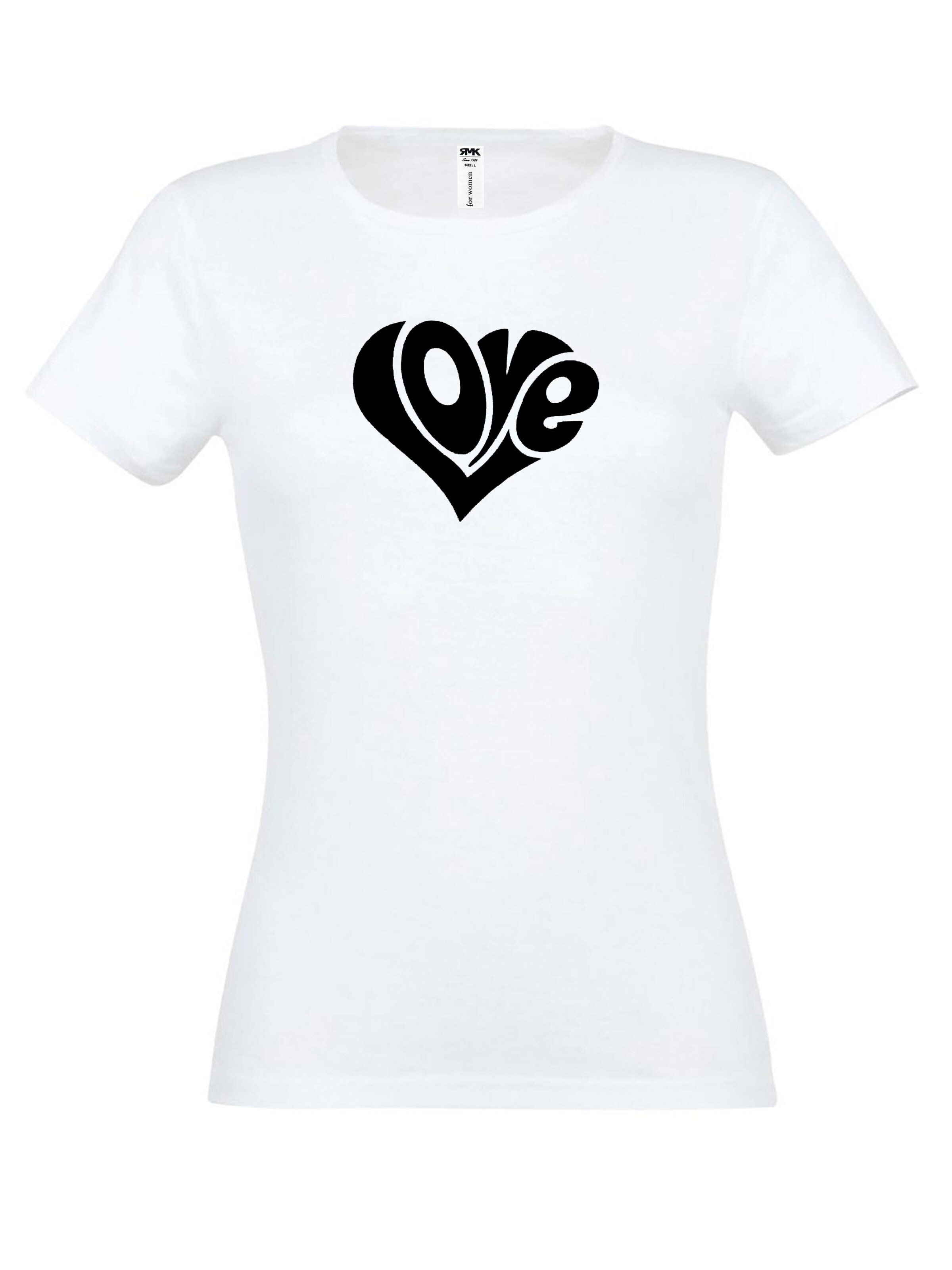 RMK Shirt 'Love Herz'‌‌‌‌‌ in Weiß: Vorderseite