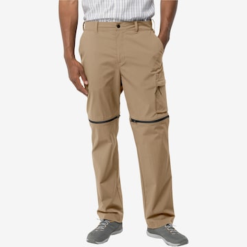 JACK WOLFSKIN Regular Athletic Pants 'Wanderthirtst' in Beige: front