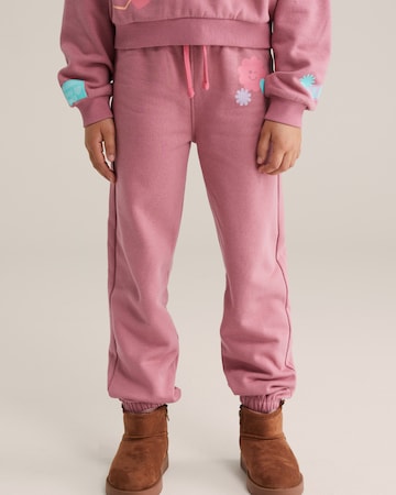 WE Fashion tavaline Püksid, värv roosa: eest vaates