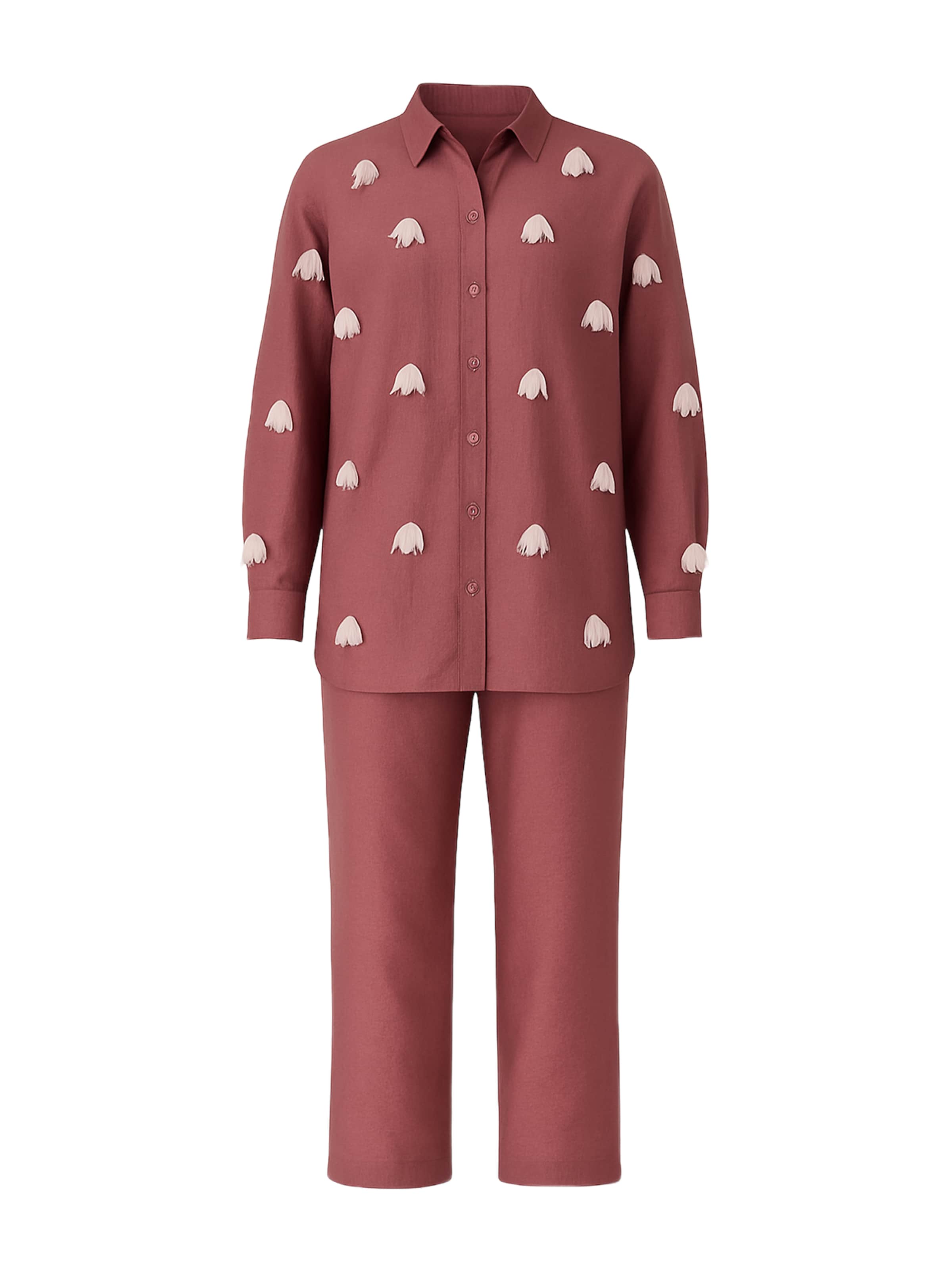 Touche Prive Broekpak in Roze: voorkant