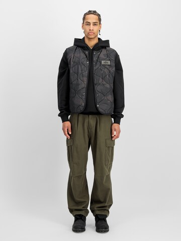 ALPHA INDUSTRIES Weste 'Q-1' in Schwarz: Vorderseite