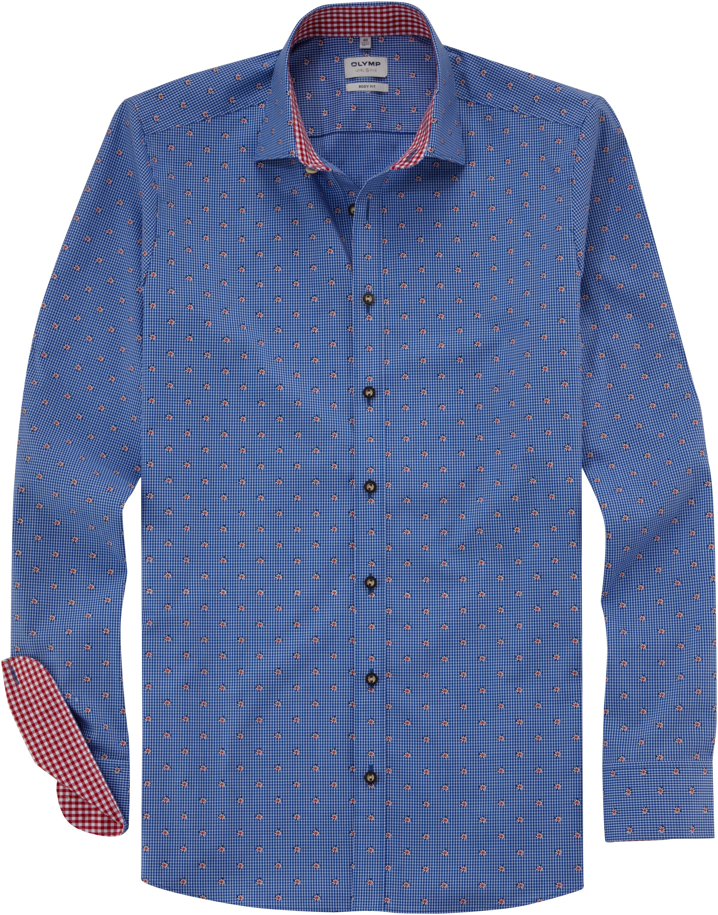 OLYMP Regular Fit Hemd in Blau: Vorderseite