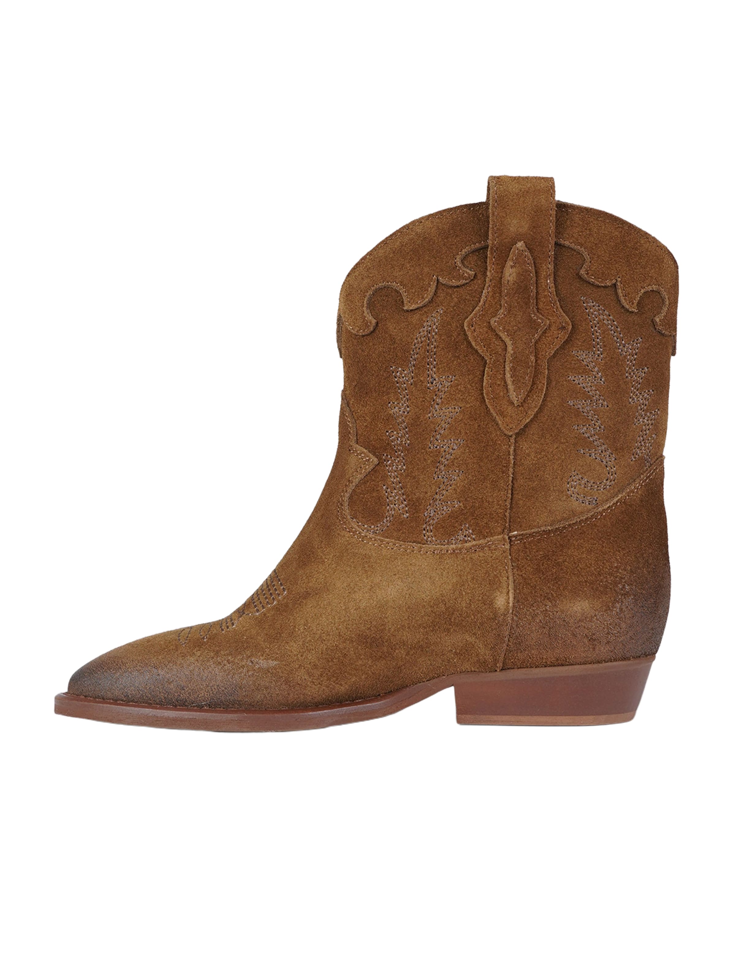 GISEL MOIRE - Botas pelo tornozelo em castanho: frente