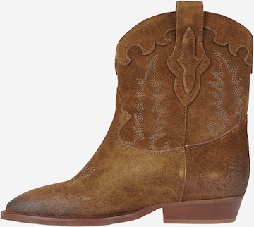GISEL MOIRE - Botas pelo tornozelo em castanho: frente
