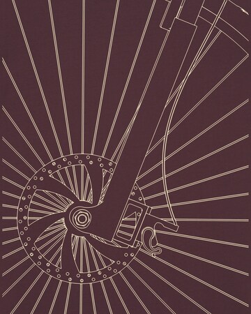 T-Shirt ' Fahrradspeichen ' Watapparel en rouge