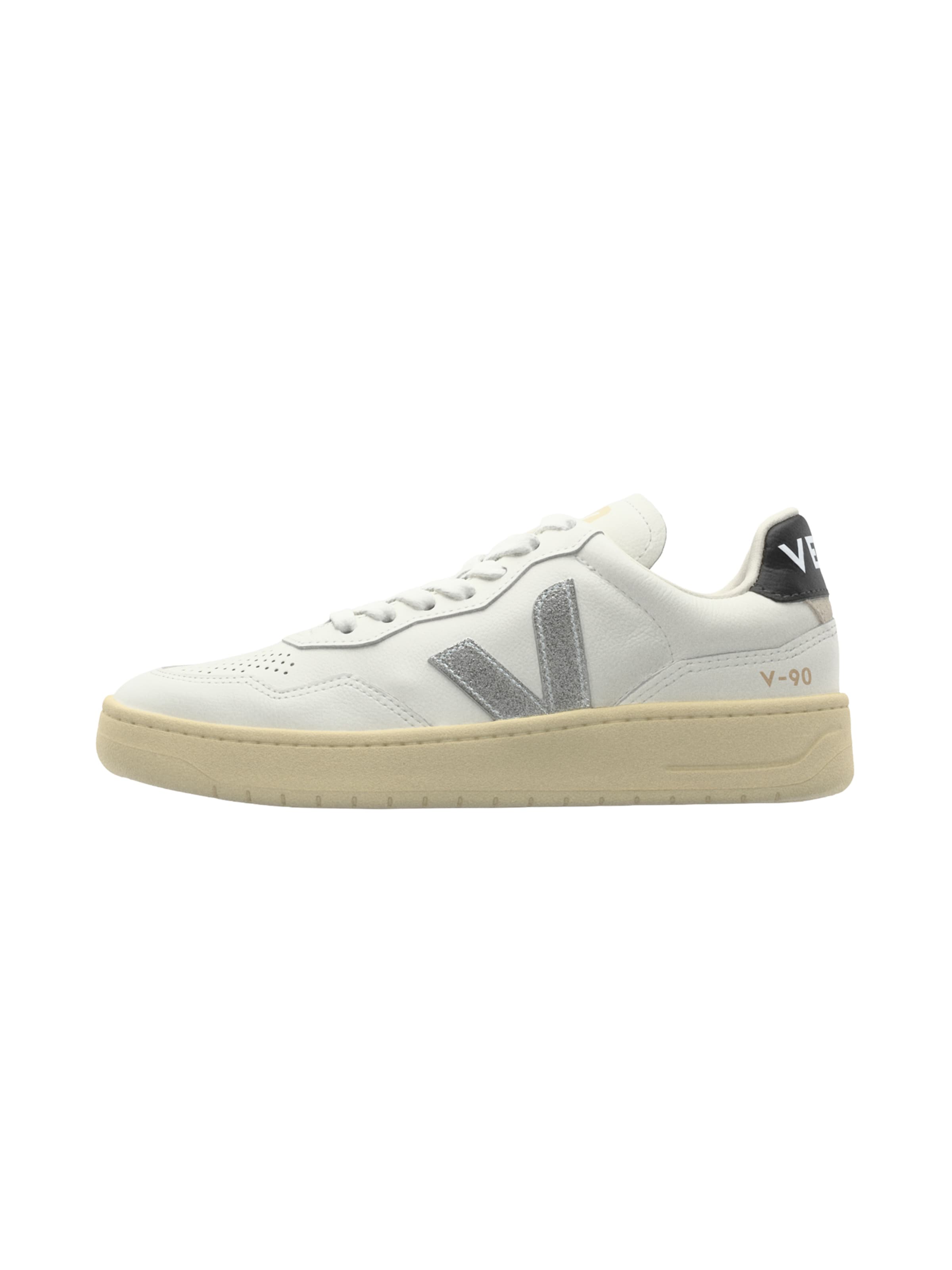 Baskets basses 'V-90' Veja en blanc : devant