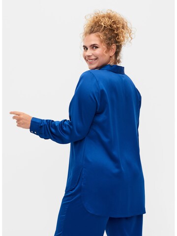 Zizzi Bluse 'CLAY' in Blau