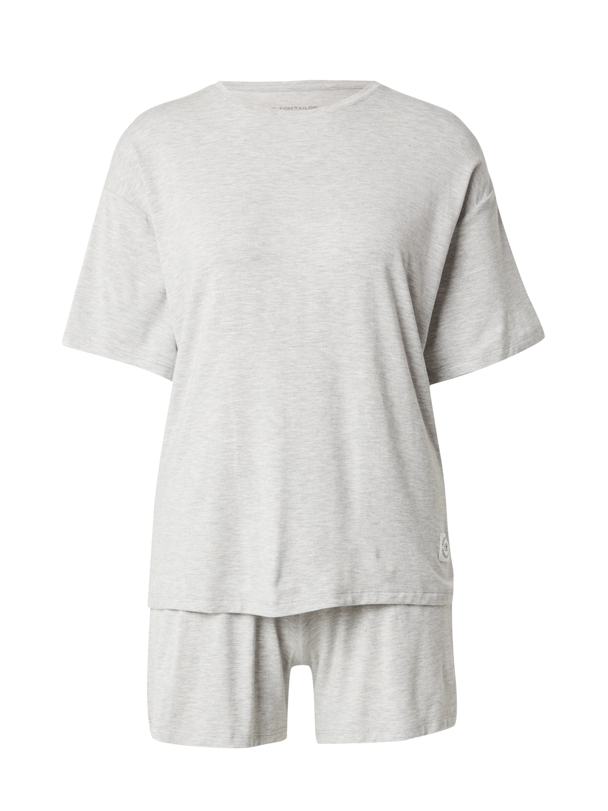 pelēks TOM TAILOR Pidžama ar šortiem: no priekšpuses