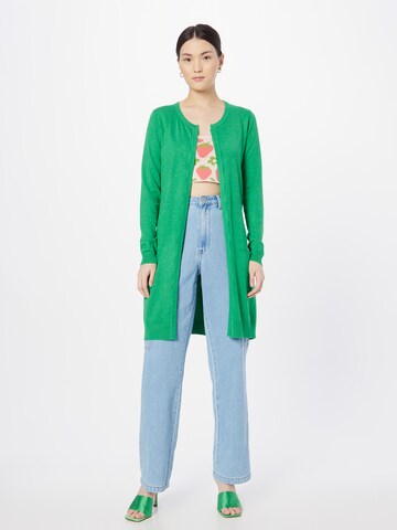 PULZ Jeans Knit Cardigan 'SARA' in Green: front