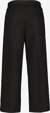 OPUS Wide leg Trousers with creases 'Misha' in Black