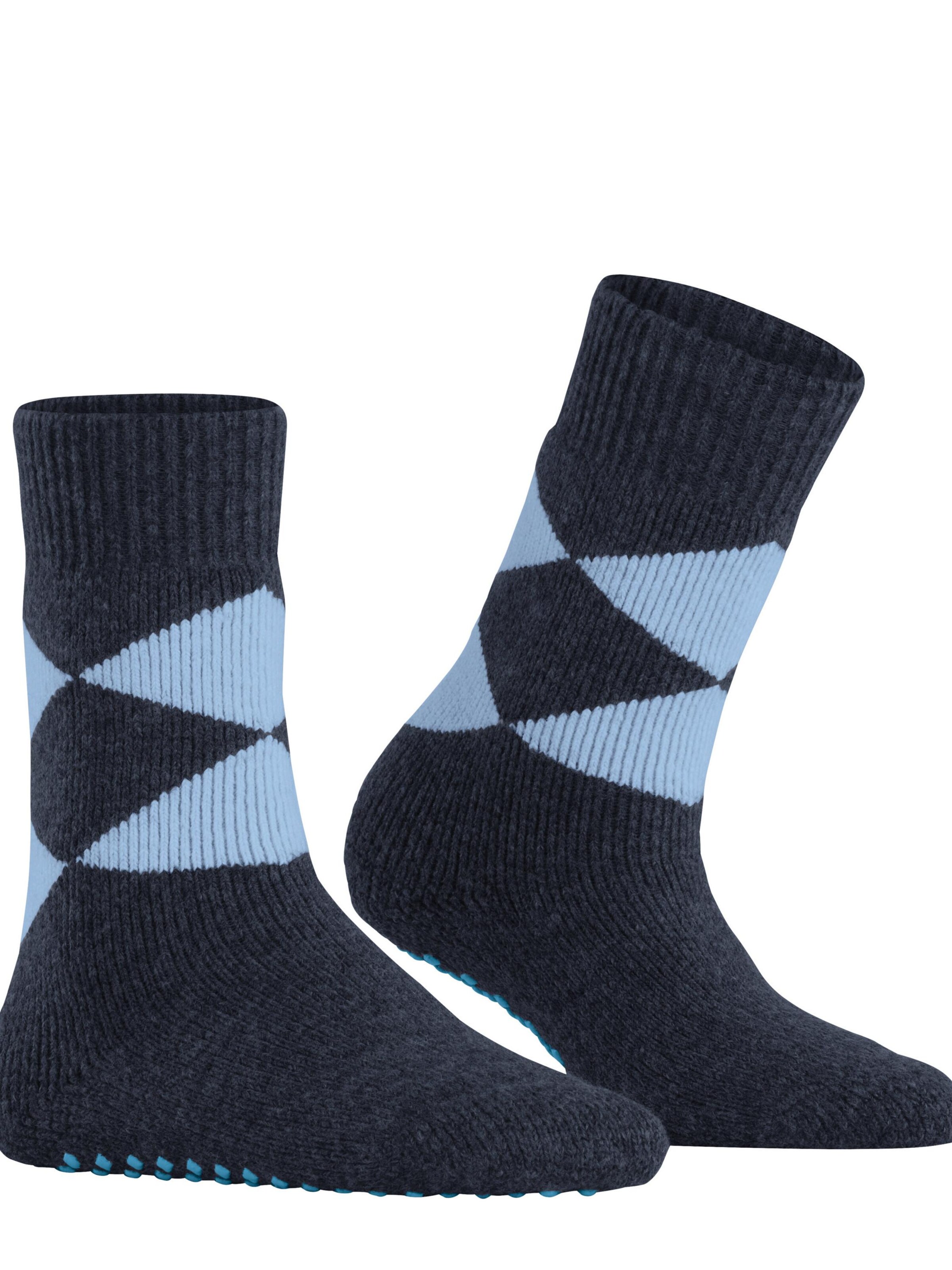 BURLINGTON Socks 'Cosy Argyle' in Blue