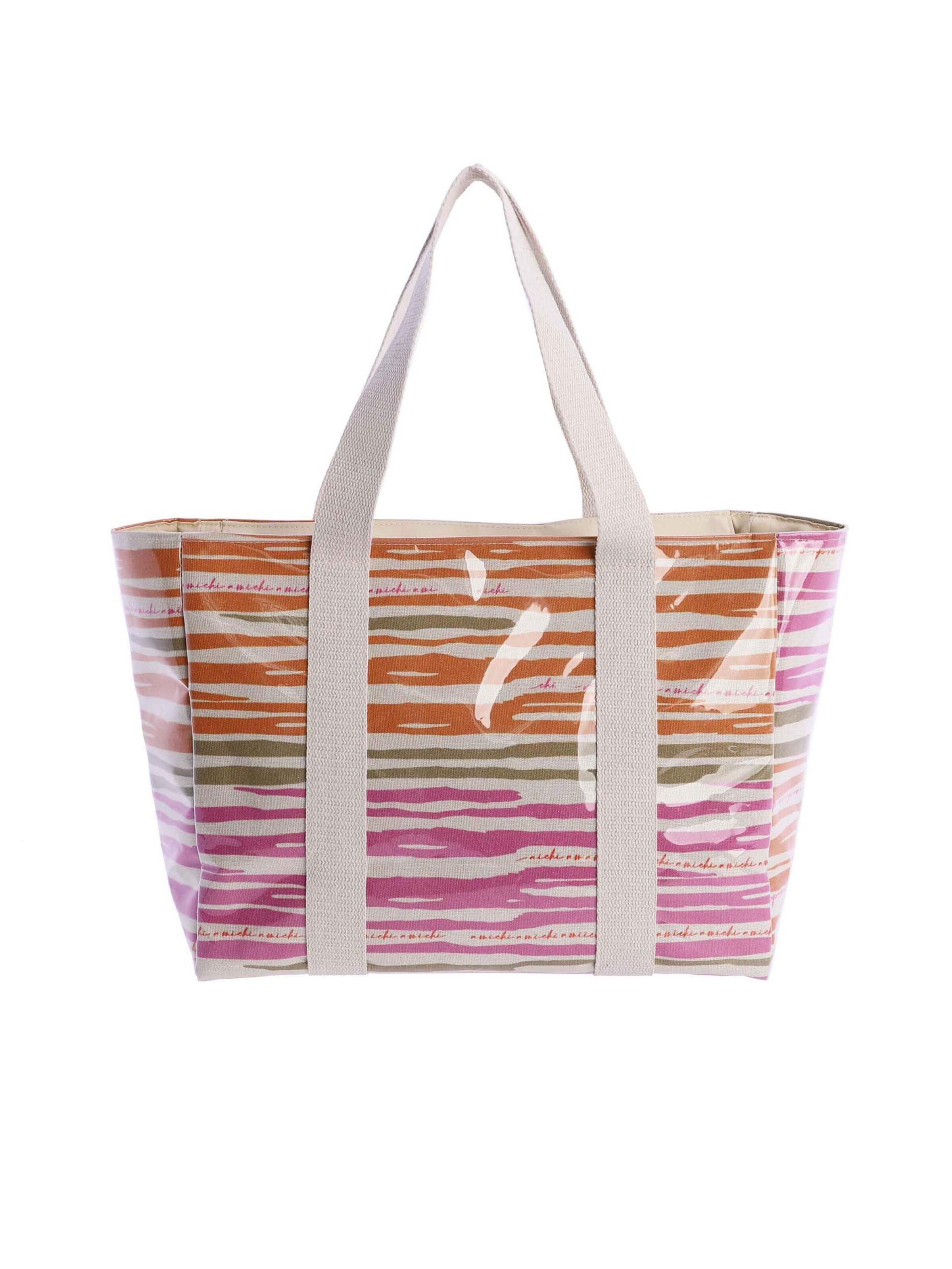 Amichi - Shopper 'Bolso de playa para mujer Sayurita de lona con cremallera' en Mezcla de colores