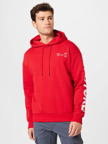JACK & JONES - Sudadera 'Mono' en rojo: frente