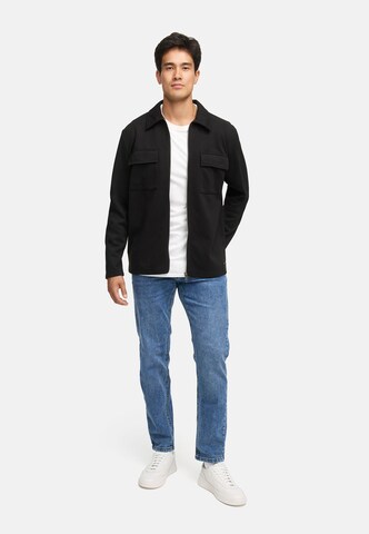 INDICODE JEANS Regular fit Zakelijk overhemd 'Nezzo' in Zwart