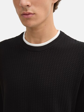 TOM TAILOR DENIM Pullover in Schwarz