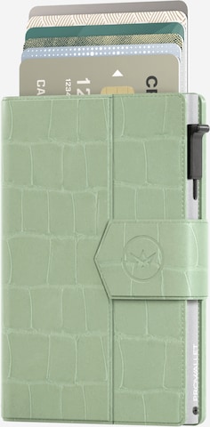 Porte-monnaies 'Pasjeshouder Plus Croco' Prowallet en vert : devant