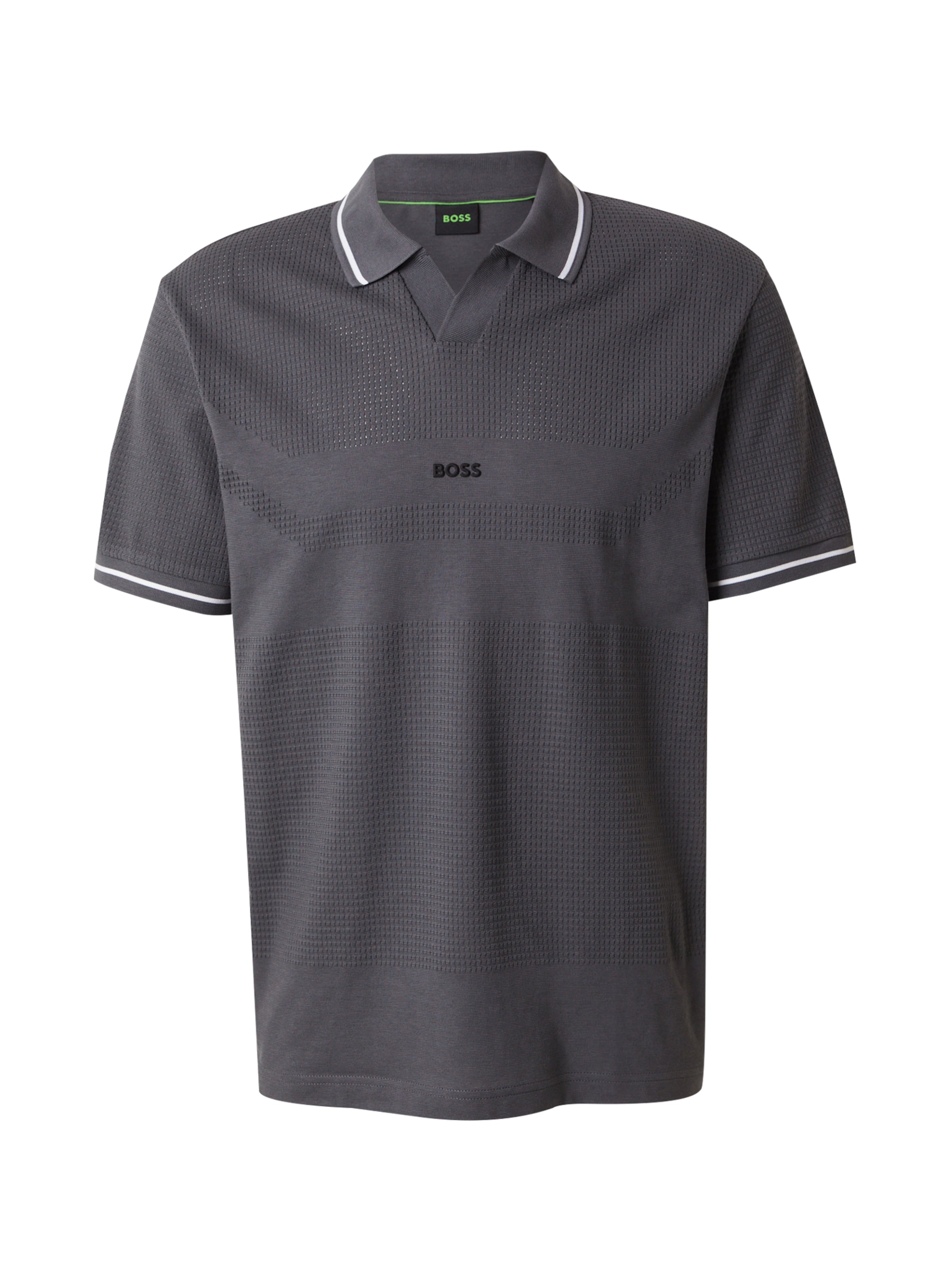 BOSS - Camiseta funcional en gris: frente