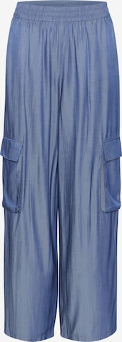 Loosefit Pantalon cargo 'Leonora' Kaffe en bleu : devant