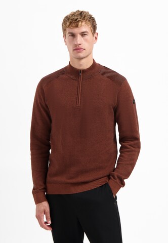 No Excess Sweater in Brown: front
