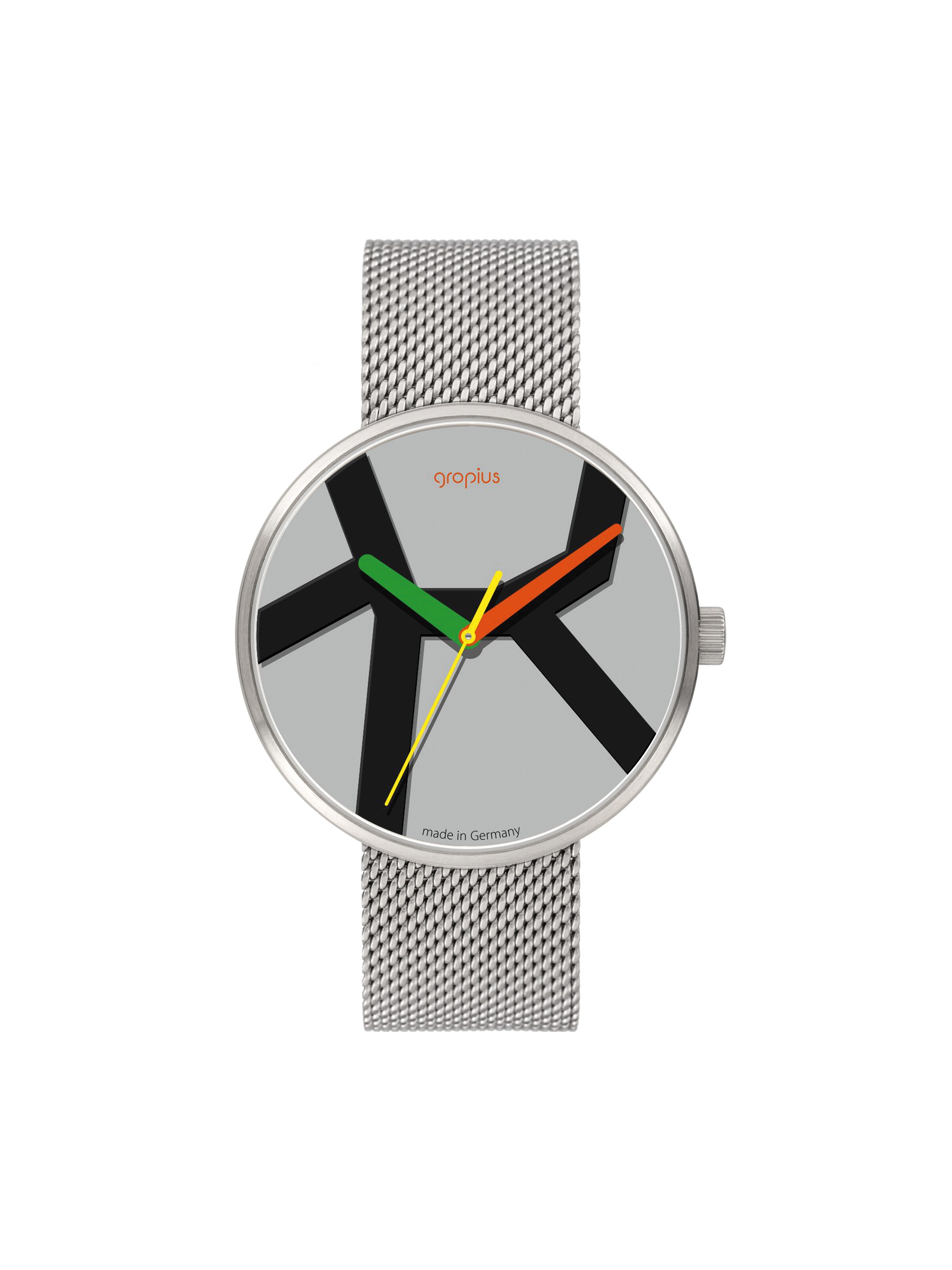 WALTER GROPIUS Analog Watch 'MOVE' in Silver: front