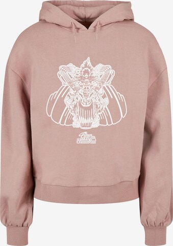 Merchcode Sweatshirt 'Thin Lizzy - Rocker' in Roze: voorkant